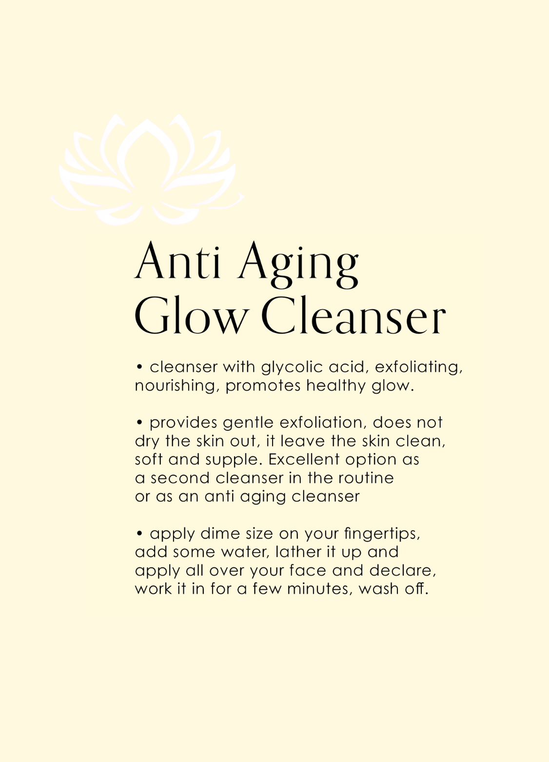 Anti Aging Glow Cleanser Spalina Skincare