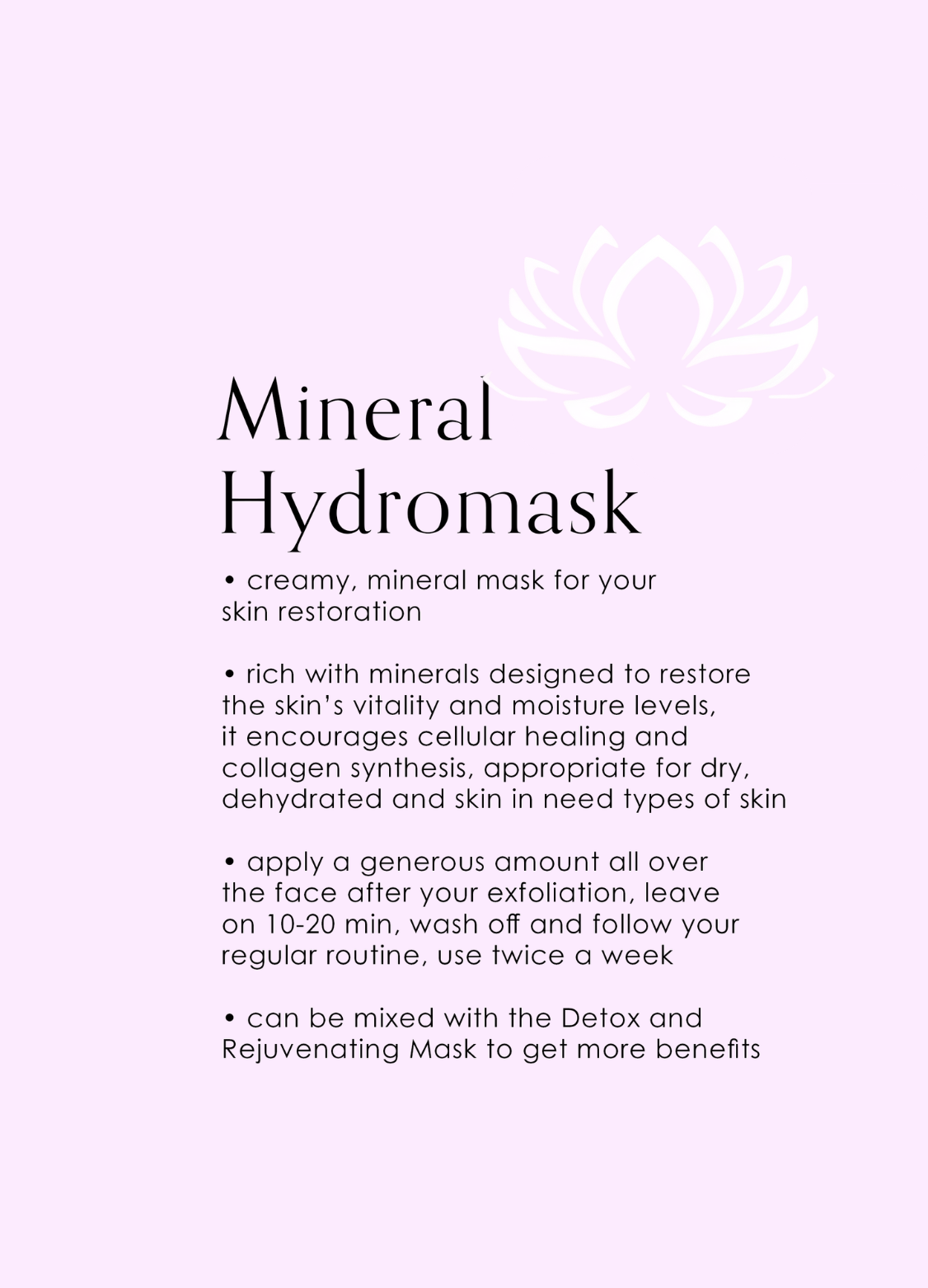 Mineral Hydromask Spalina Skincare