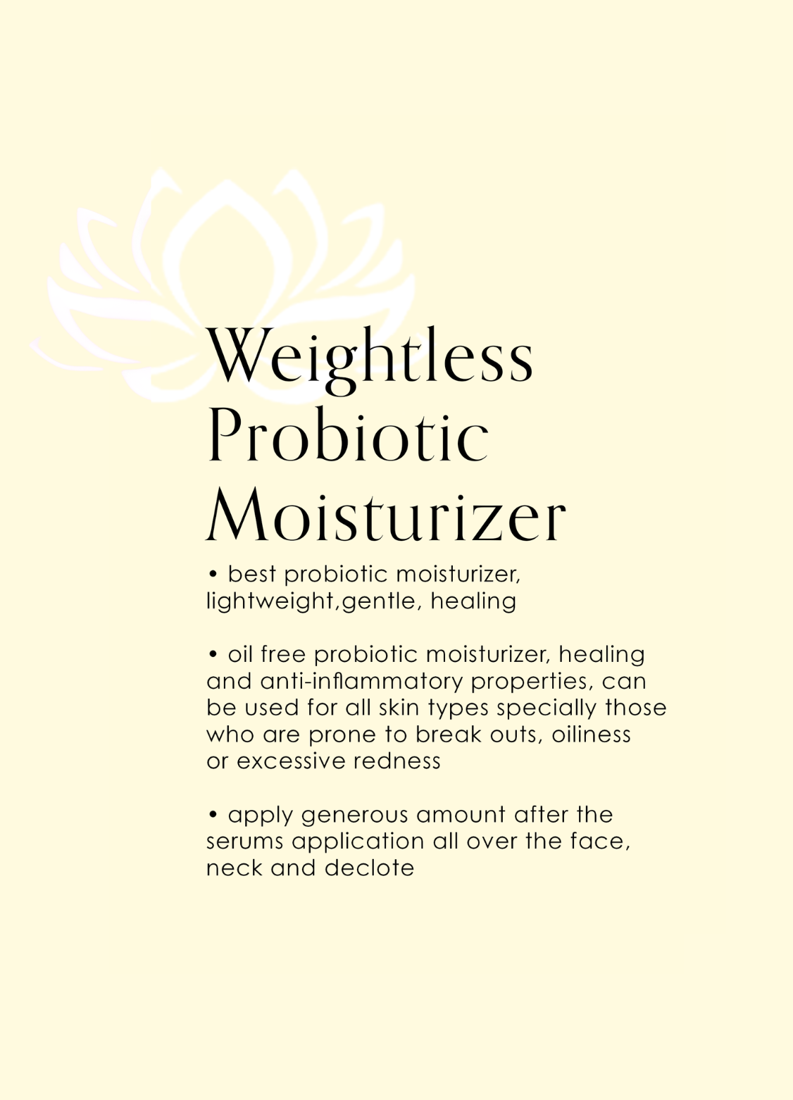 Weightless Probiotic Defense Creme