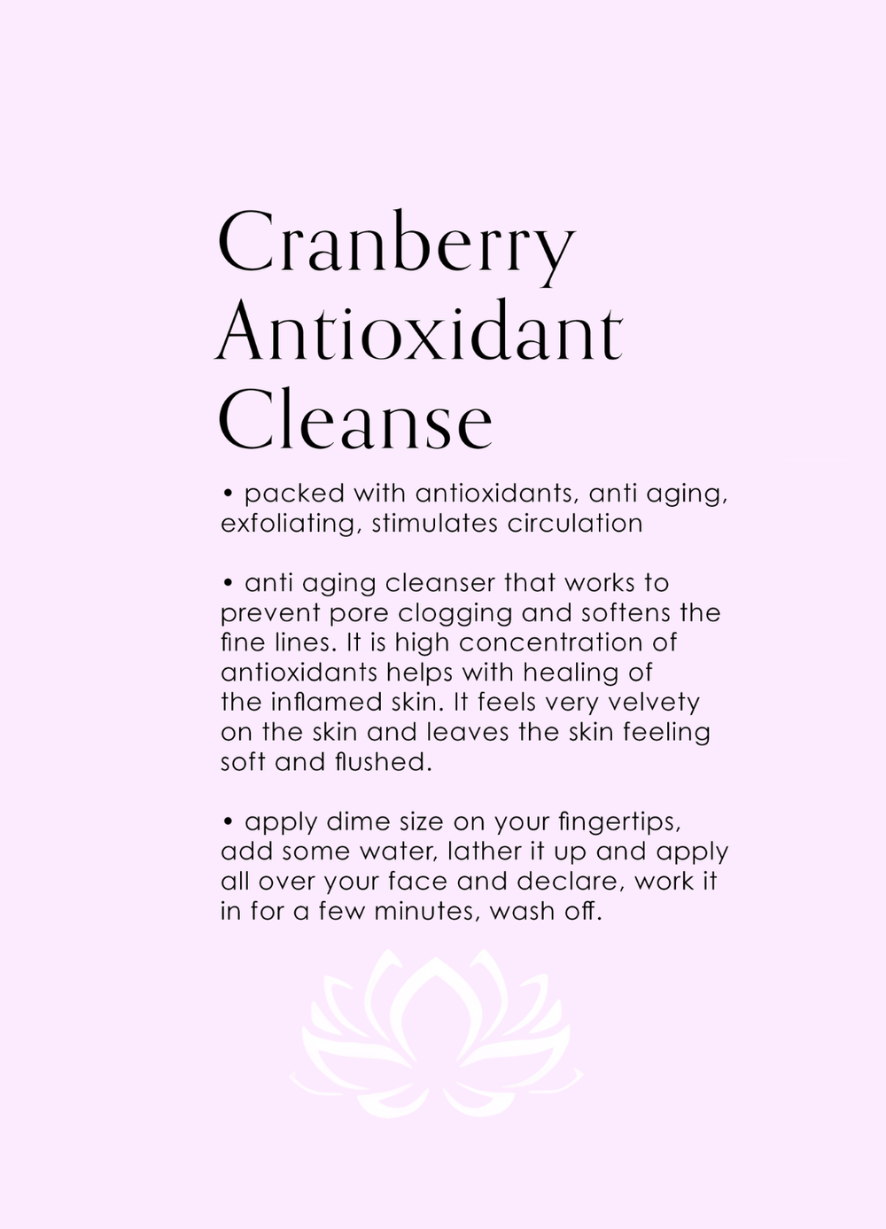 Cranberry Antioxidant Cleanse