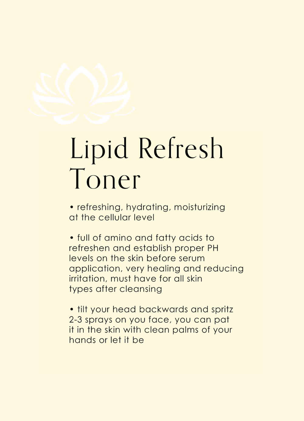 Lipid Refresh Hydrating Toner