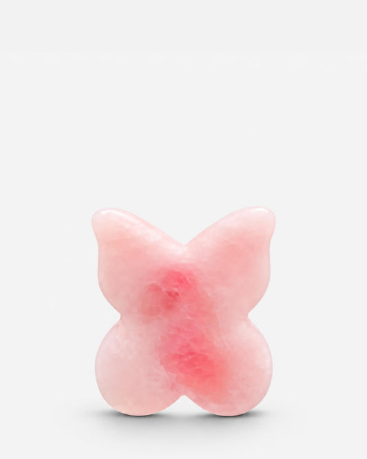 Rose Quartz Butterfly Gua Sha