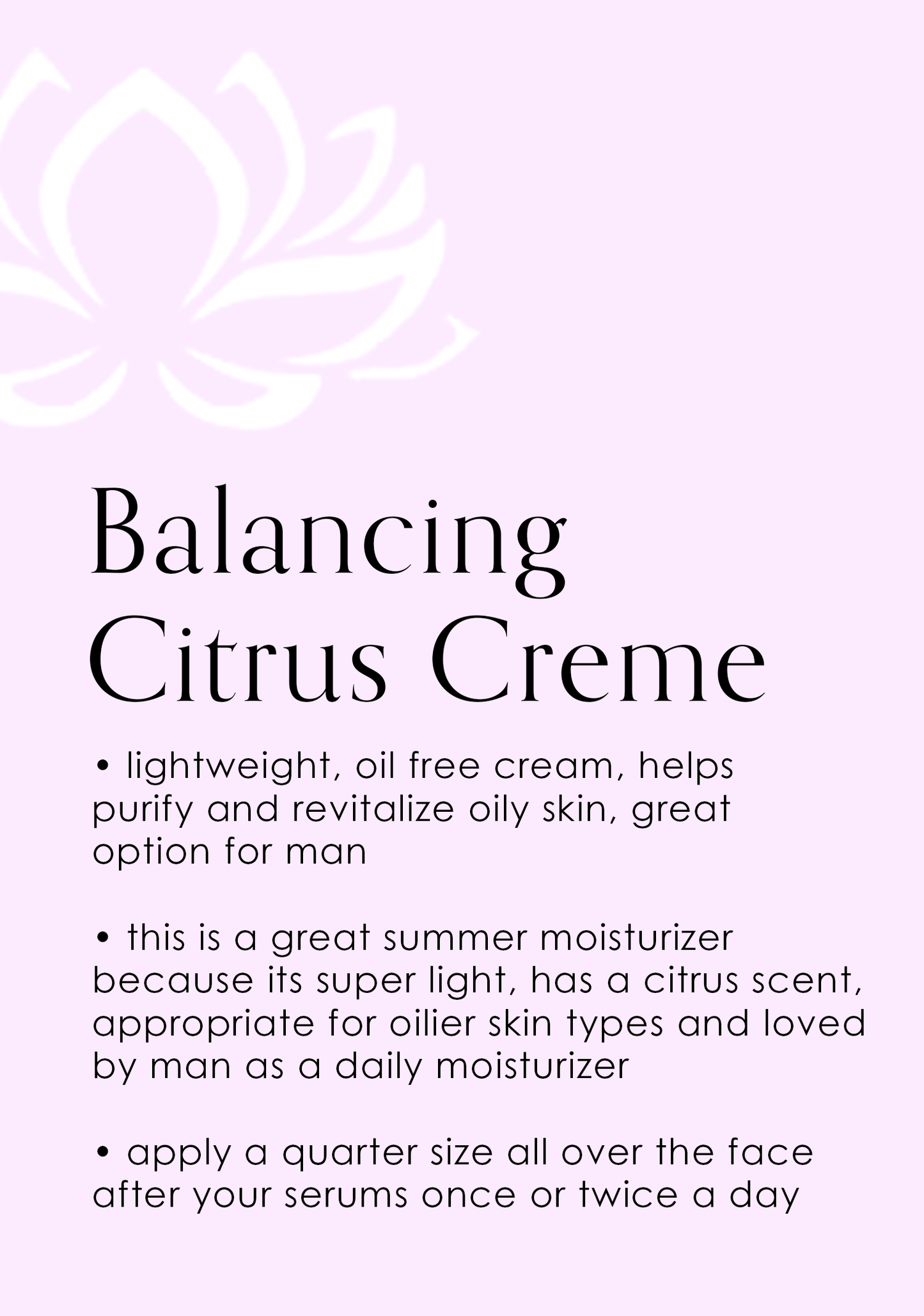 Balancing Citrus Creme