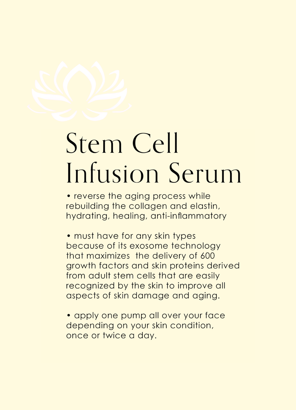 Stem Cell Infusion Serum - NEW Improved Formula