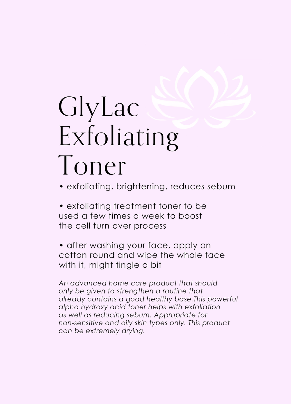 Glylac_Exfoliating_Toner Spalina Skincare Online