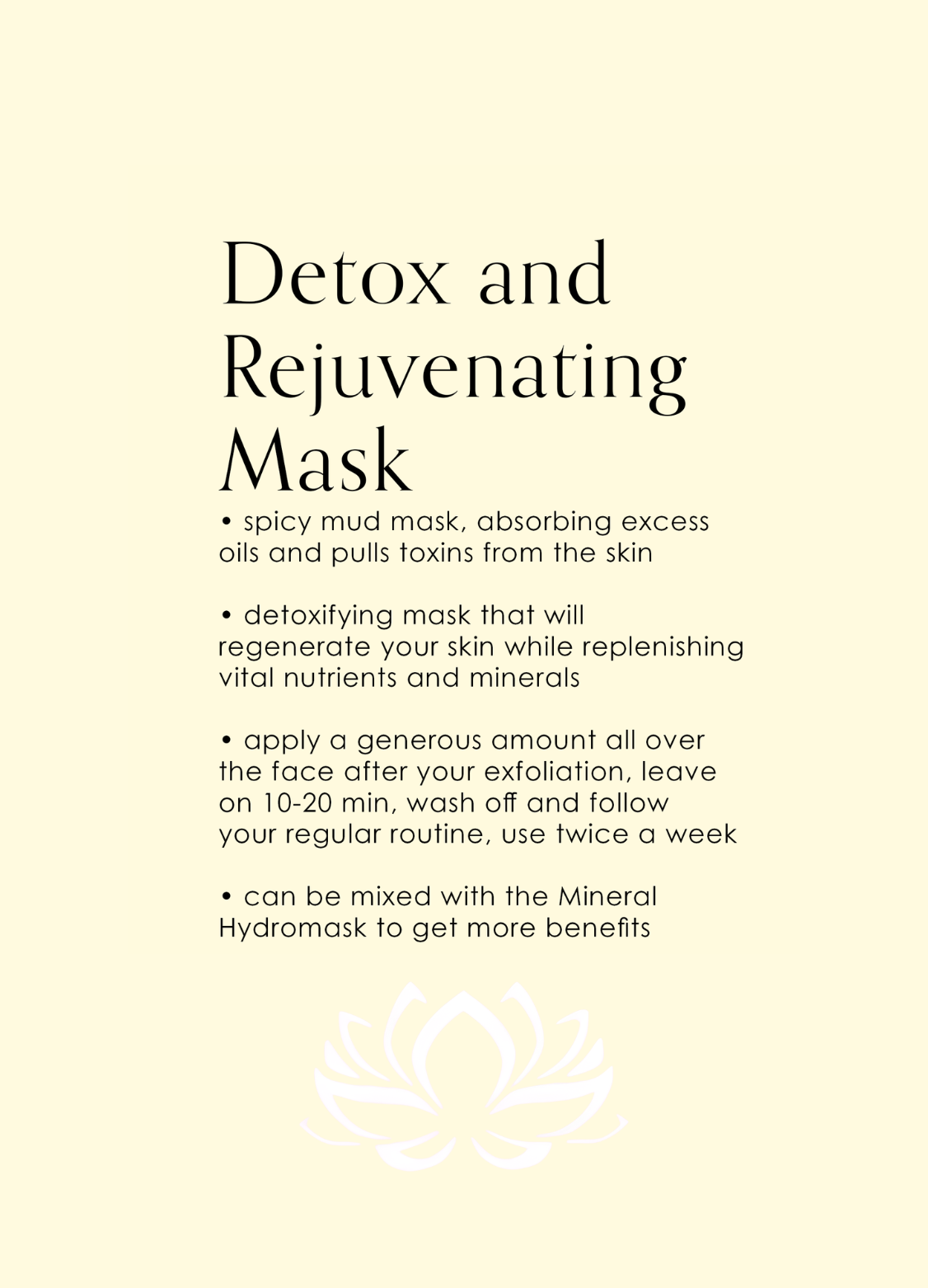 Detox and Rejuvenating Mask